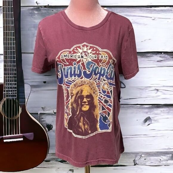 LUCKY BRAND NWT JANIS JOPLIN AMERICAN TOUR 1970 WOMENS CONCERT T SHIRT TOP MED - Picture 2 of 7